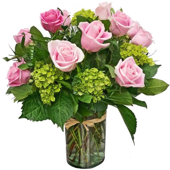 Two Dozen_Pink Roses - Click Image to Close