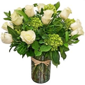 Luxe Long Stem - Premium Dozen White Roses