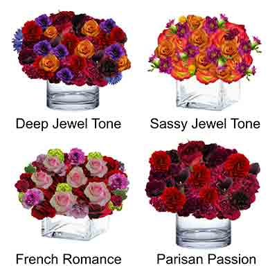 Jewel tone flowers